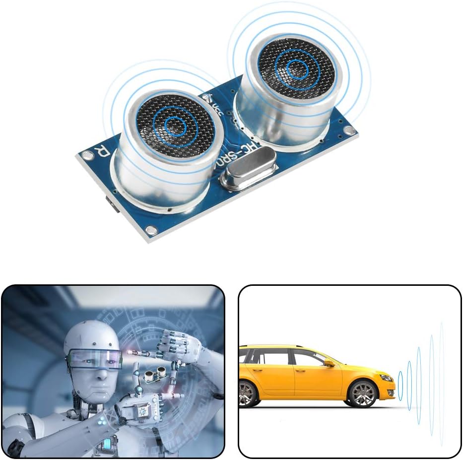 12pcs HC-SR04 Ultrasonic Sensor Distance Module for Nano Robot XBee ZigBee by ElecRight for Ultrasonic Proximity Sensors Motion Detectors (12PCS)