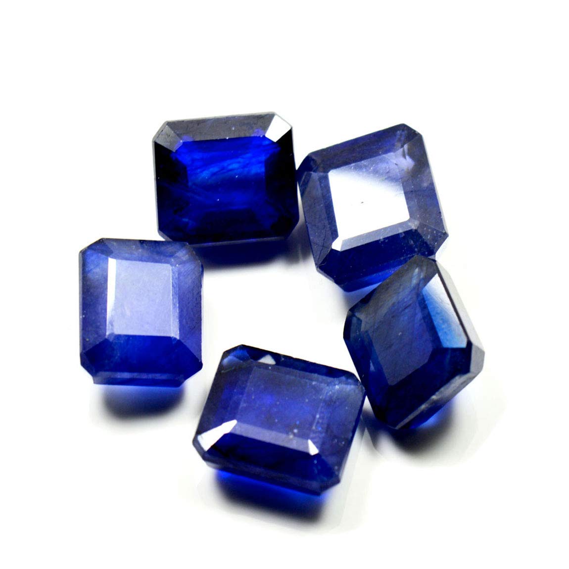 Natural Blue Sapphire at Wholesale Lot (Rs 225/carat) Fine Quality Square Shape नीलम Loose Gemstone for Reselling Astrologers Jewellers Crystal Healing Kanya Rashi Virgo Zodiac Sign-image-27