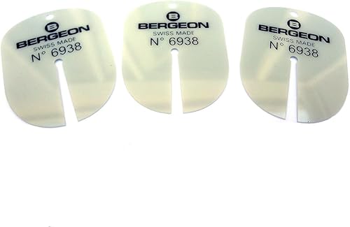 Bergeon Juego de 3 hojas de plástico protectoras de dial fabricadas en Suiza N 6938 Hojas