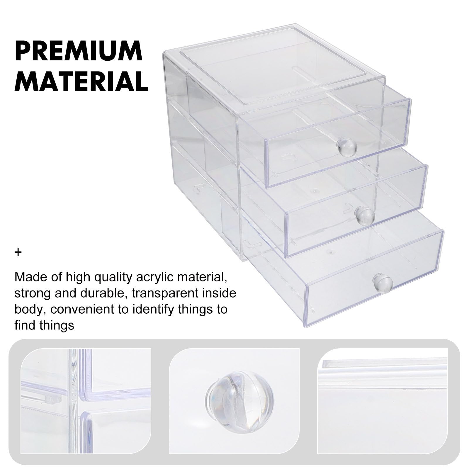 Contenitore per Trucchi Organizer Multi Strato in Acrilico Trasparente