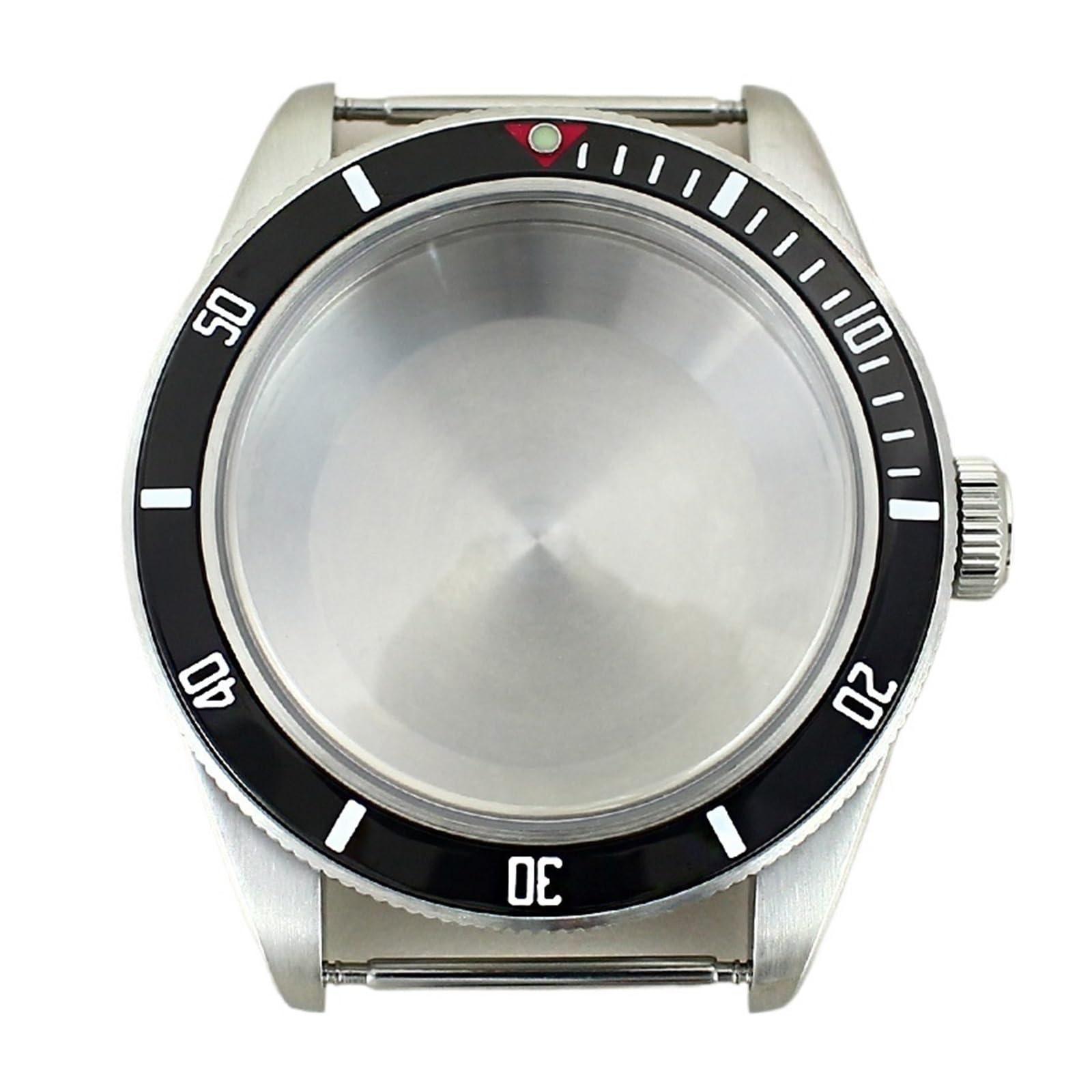 1pc 39mm Silber Herren Uhr Fall Strap Gewölbtem Saphirglas for Nh35 Nh36 4R36 Nh38 Nh70 Bewegung wasserdicht Zubehör