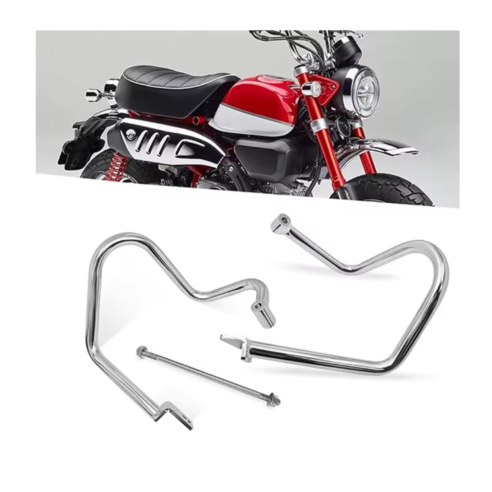 PER Monkey 125 2019-2025 Motore Del Motociclo Piastra Di Protezione Inferiore Barra Di Protezione Anti-Goccia Bar PARAurti