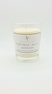 Oudh Musk, Rose and Geranium - Soy wax candle hand poured in Buckinghamshire