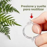Vista 3 de Clips de soporte para plantas, clips de jardín reutilizables, clips de plástico asegurados para plantas, clips de soporte de tomate para enrejado