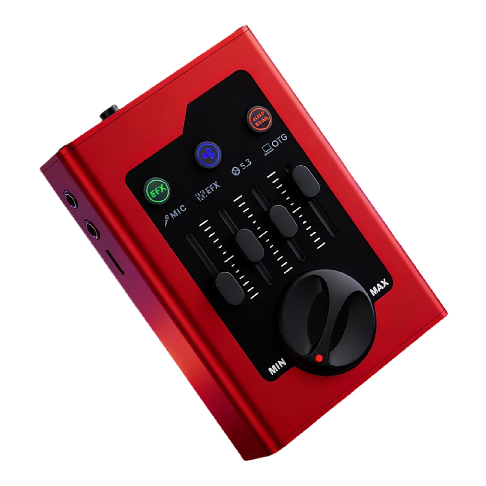 Carte son USB en métal pour la diffusion en direct de podcasts et la production musicale avec effets pour le streaming Carte son en métal portable avec effets intégrés pour la scène de
