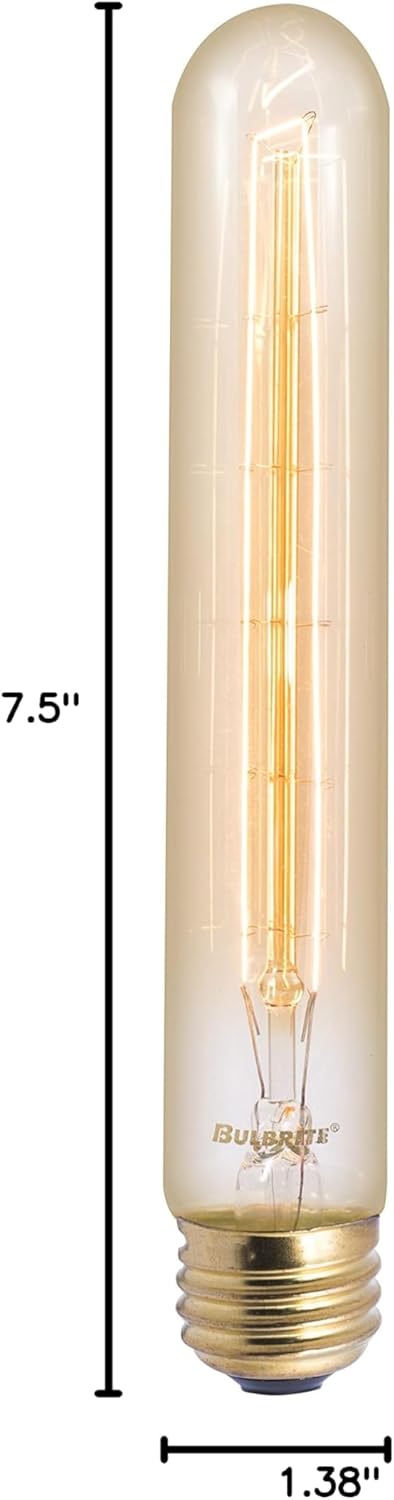 Bulbrite Incandescent T9 Medium Screw Base (E26) Light Bulb, 1 Count (Pack of 1), Antique