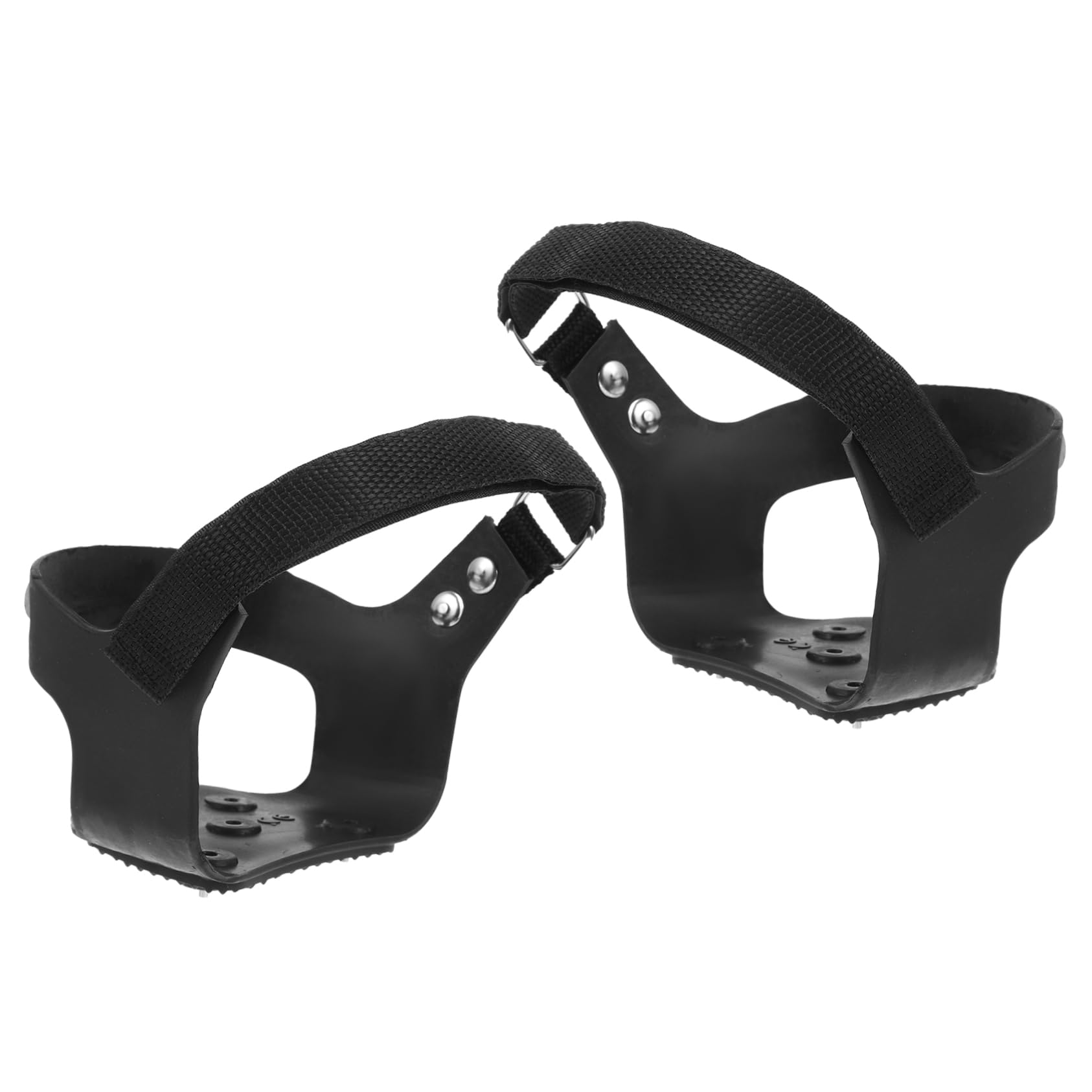 CALLARON 2paires Crampons Antidérapants Silicone Pour Chaussures Dents Sécurisée Pour Randonnée Et Sur Neige Et Glace Noir