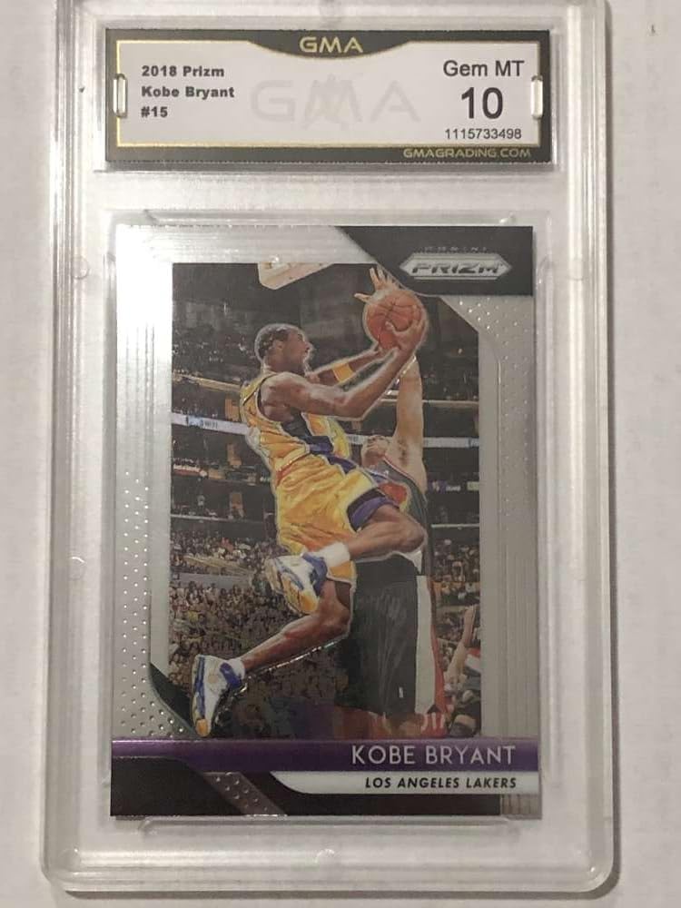 2018-19 Prizm Basketball #15 Kobe Bryant Los Angeles Lakers GMA 10 Panini Trading Card (Serial Number May Vary)