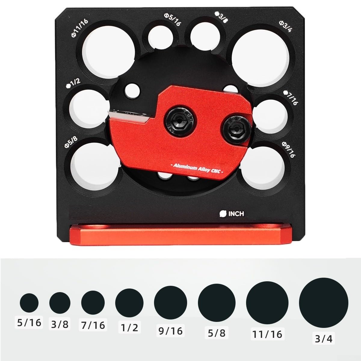 Maschera Per Tasselli Regolabile In Alluminio - 8 Fori Da 8-20mm Per Fresatura Legno E Fai Da Te