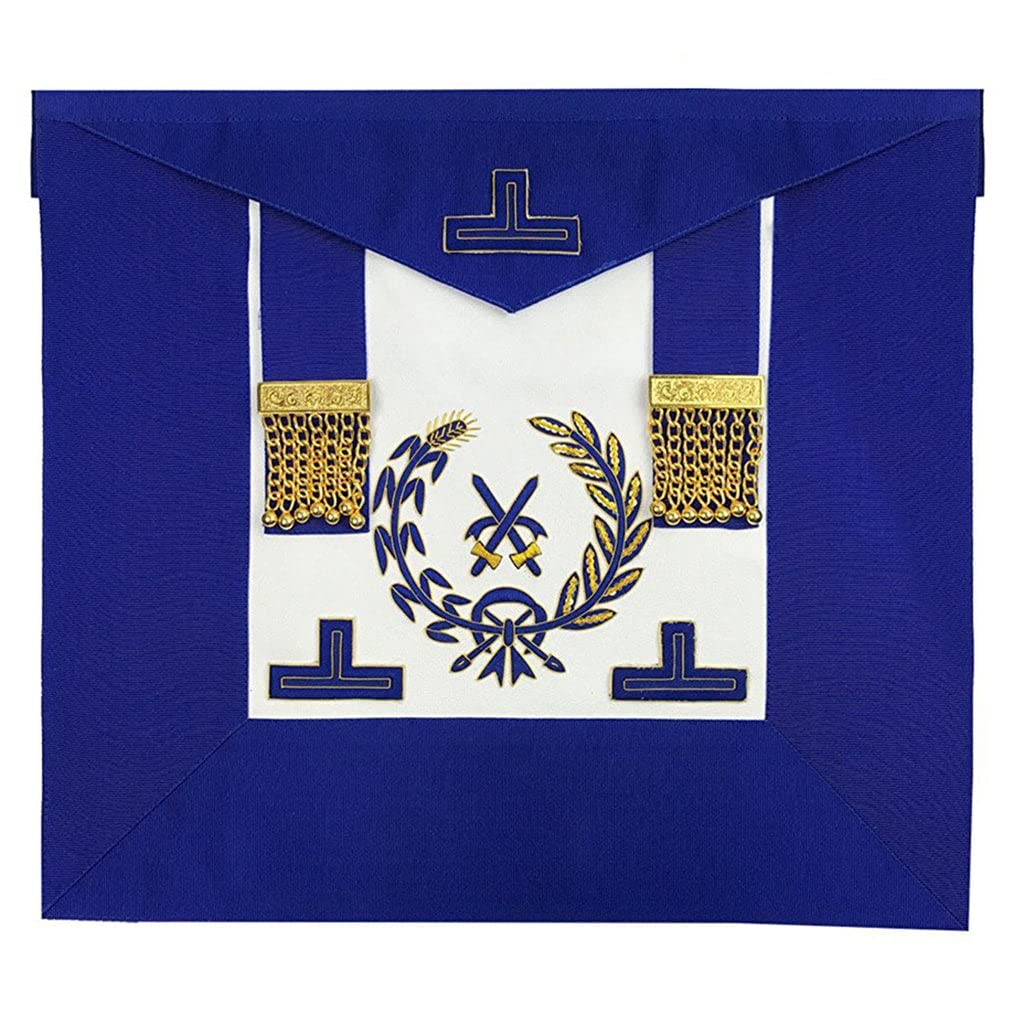 Bricks Masons Grand Officers Undress Apron (Leather,Grand Treasurer)