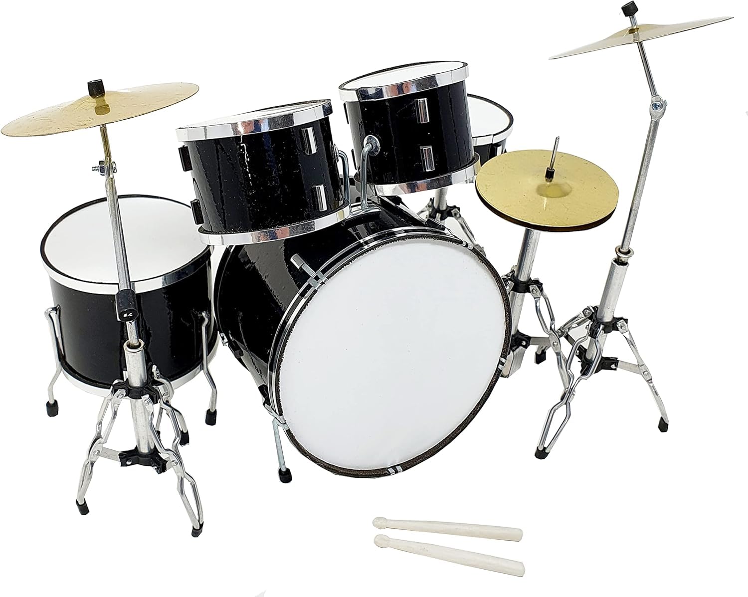ROCKSTAR - MINIATURA BATERÍA ACUSTICA NEGRO BRILLO MLI MDR-0022 REGALO MUSICAL
