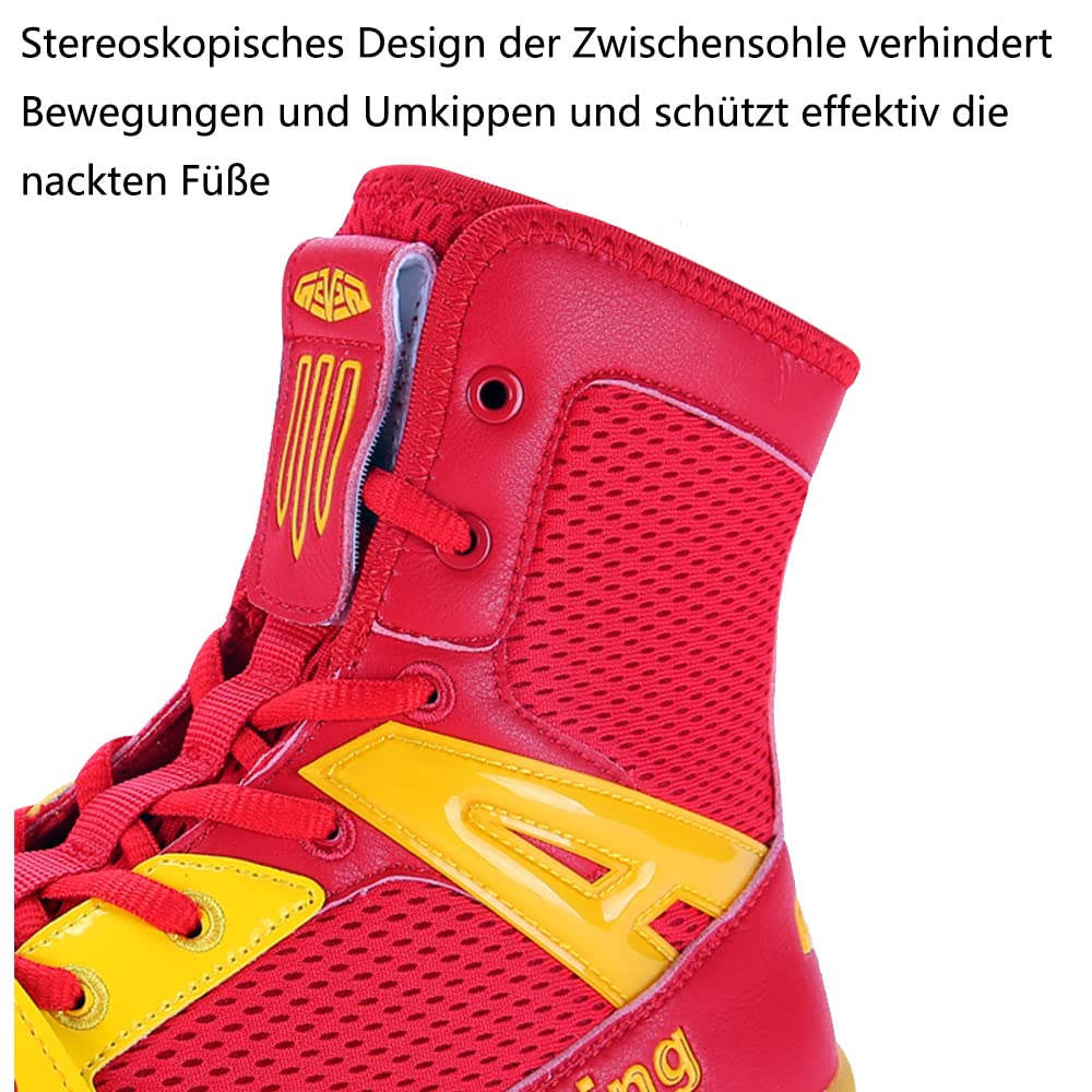 Unisex Boxschuhe Männer ma'am Kniebeugenschuhe Ringerschuhe Jugend Muay Thai Taekwondo Boxen Trainingsschuhe Kampfsportschuhe AtmungsaktivGroße 46 47