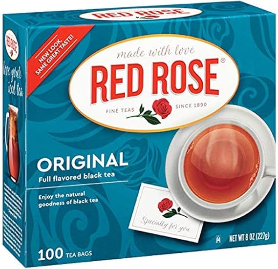 Red Rose 00319 Original Full Flavored Black Tea Bags (Pack of 12), 100-Count; Every Perfectly Balanced, Great-Tasting Cup Of Our Classic Blend Demonstrates Our Passion for a Superior Tea Experience