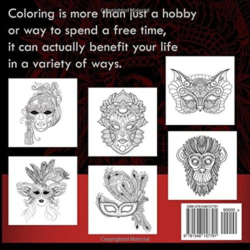 Amazon Com Amazing Mask Coloring Book For Adults Amazing Coloring Books For Stress Relief Creative Coloring Inspirations Bring Balance Volume 1 And Helene Ellie Books