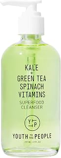Youth To The People Superfood Facial Cleanser: Kale + Green Tea Face Wash for Glowing Skin, Clean Pores, Gentle Makeup Remover | Sulfate-Free, Vegan, Refillable