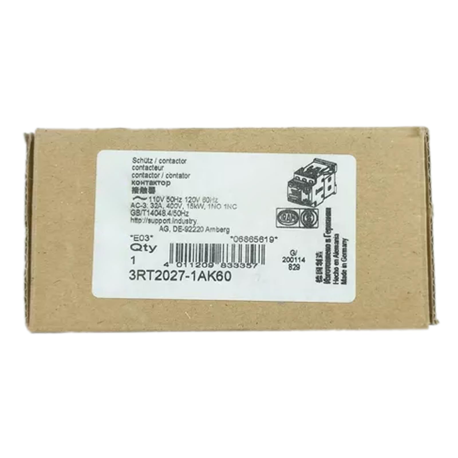 3RT2027-1AK60 contacteur de puissance haut de gamme neuf et scellé