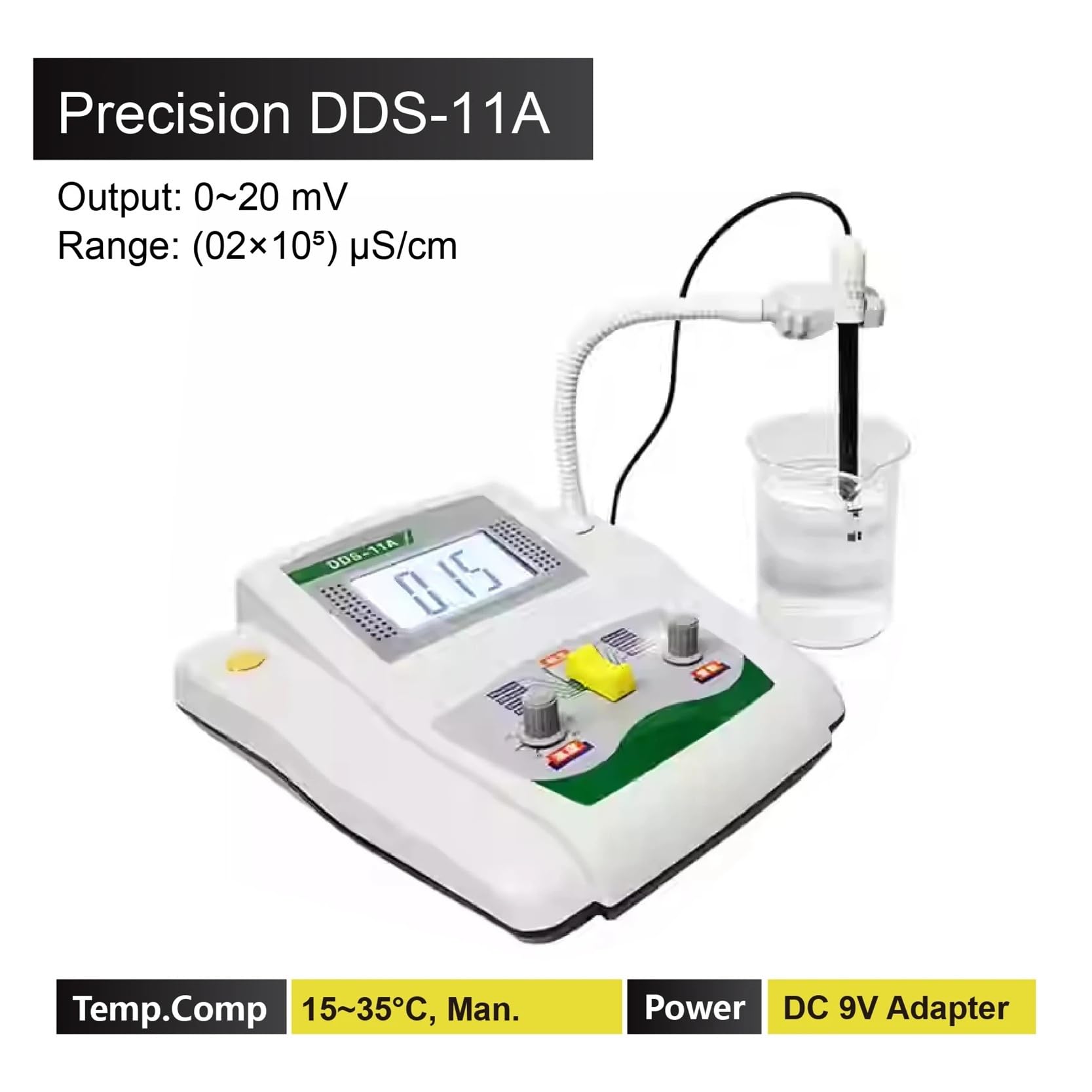 Laboratoryjny miernik przewodności DDS-11A Wielozakresowy test czystej/odpadowej/wody pitnej dla jasnego czytania(DDS-11A Precision)