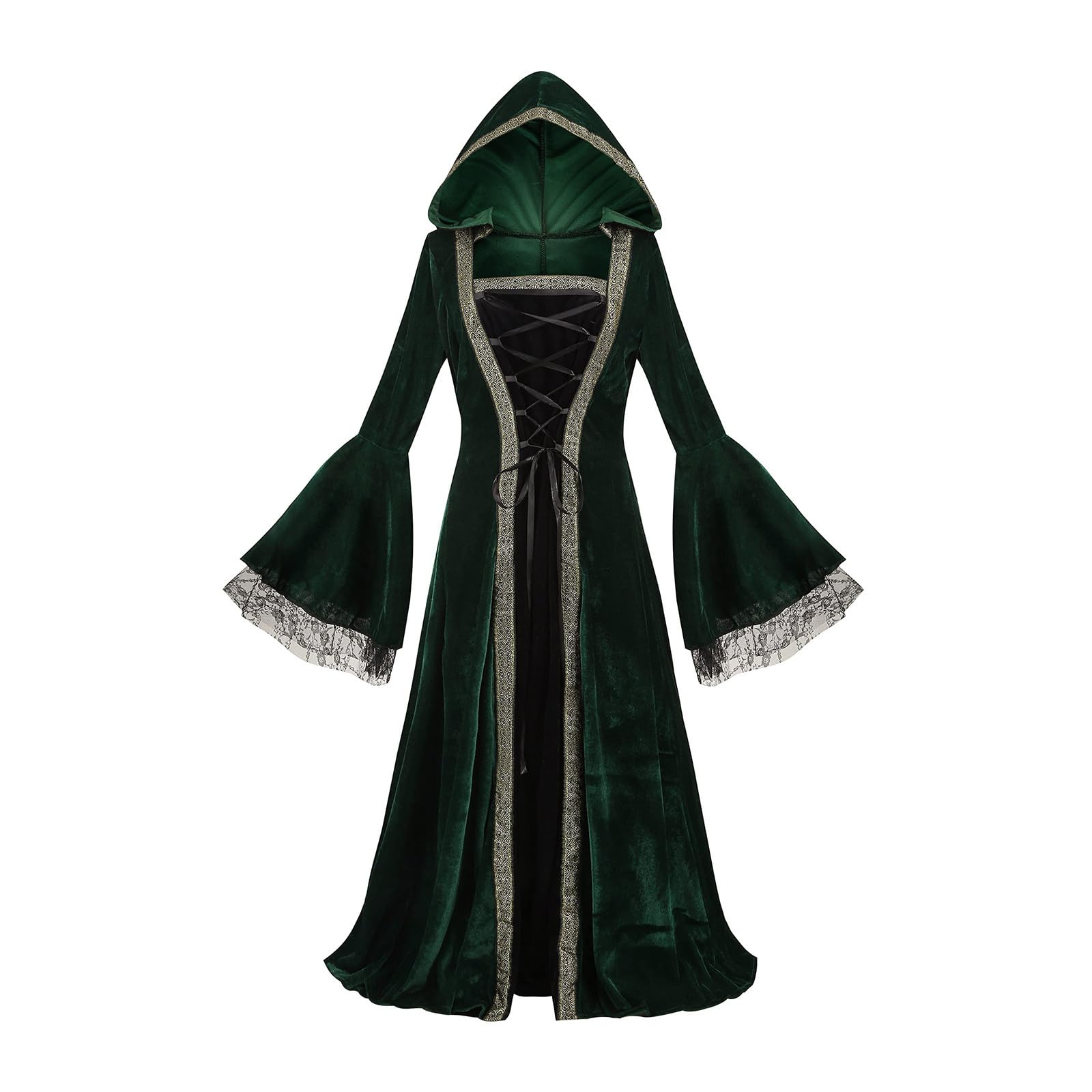 Renaissance Kleid Retro Mittelalter Kleidung Cosplay Lolita Outfit Maxi | Corsagenkleid, Gothic Swing Kleid, Piratenkostüm, Königinnenkleid, Viktorianisches, Karneval Halloween Kostüm Mit Kapuze