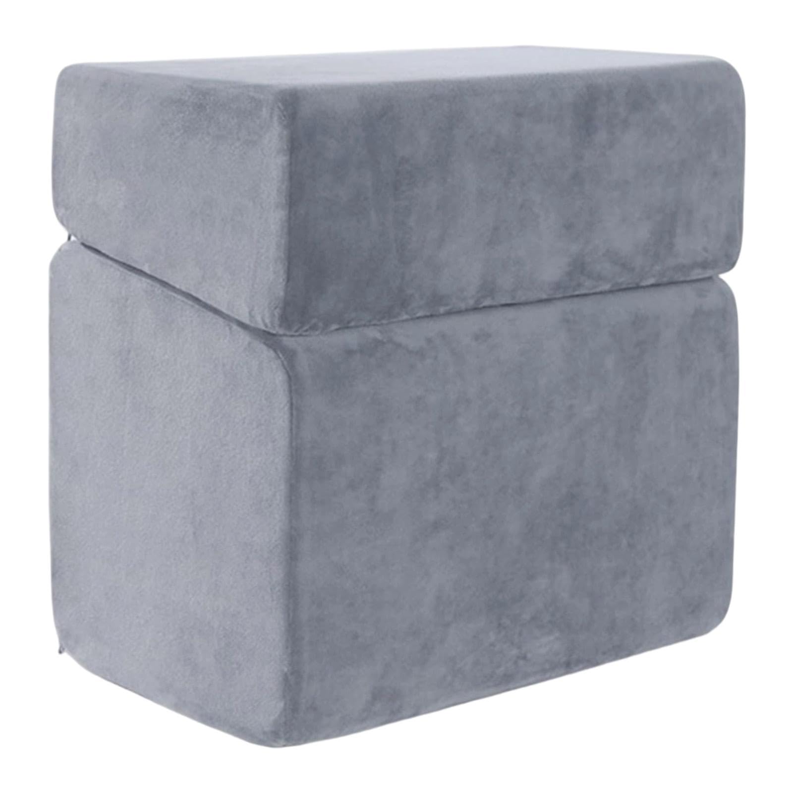 Poggiapiedi da Scrivania Regolabile in Altezza (17" x 11" x 17") con Rivestimento Lavabile, Grigio