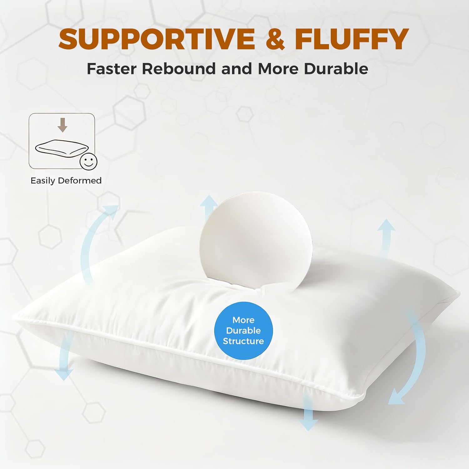 Twin Size Bolster & Back Pillow Inserts Replacement Set with 3D Cotton Filling,Bolster Cushions for Outdoor or Indoor Twin Daybed,Insert ONLY