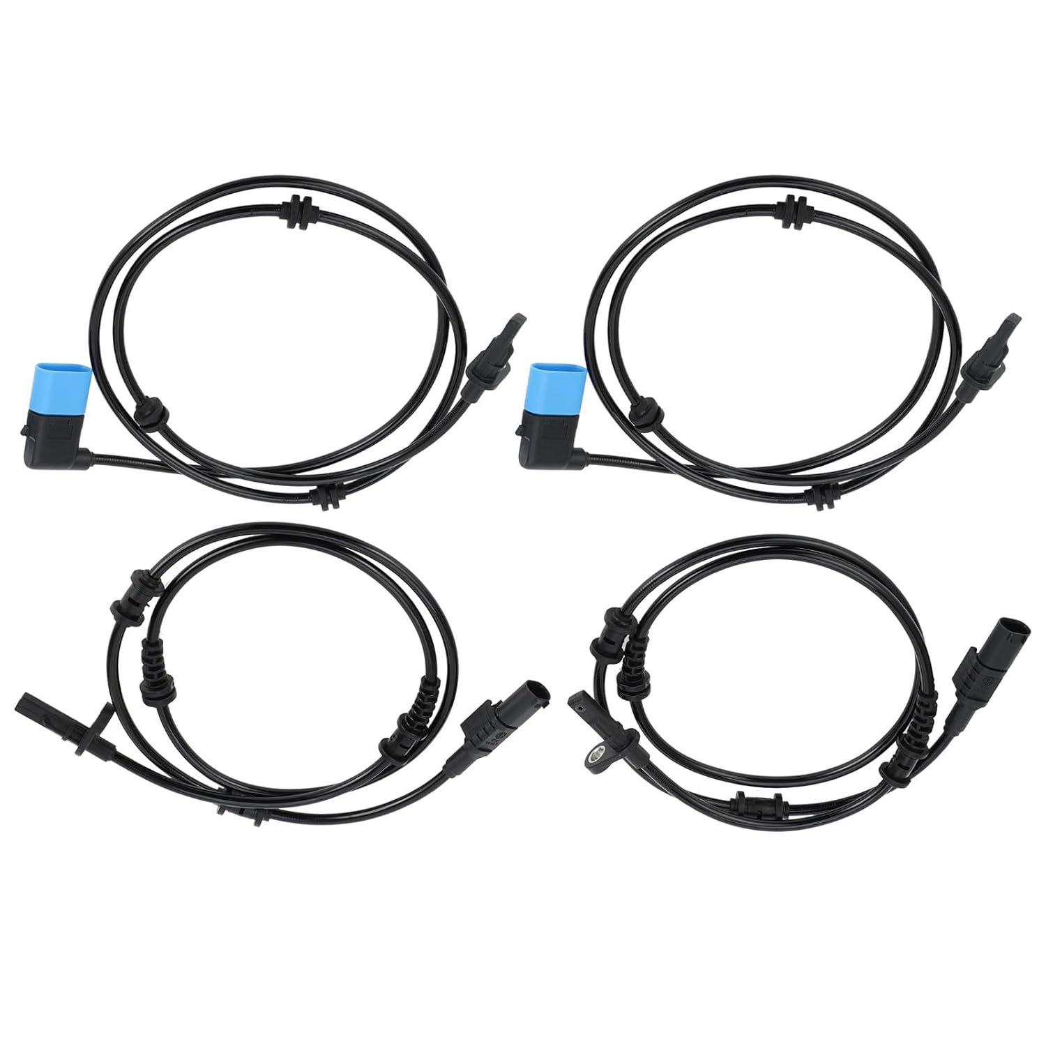 ABS Wheel Speed Sensor - 4pcs for Mercedes-Benz CLA45 CLA250 AMG 2014-2018,for GLA250 GLA45 AMG 2015-2018,for B250e B Electric Drive 2014-2017 - Replaces OE No. 2465402510 2469059402,Plastic