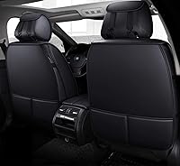 Vista 7 de Fundas de asiento de coche Bling Retro de moda en estilo de celosía de seda y cuero Fundas de asiento para el frente y la parte trasera Ajuste