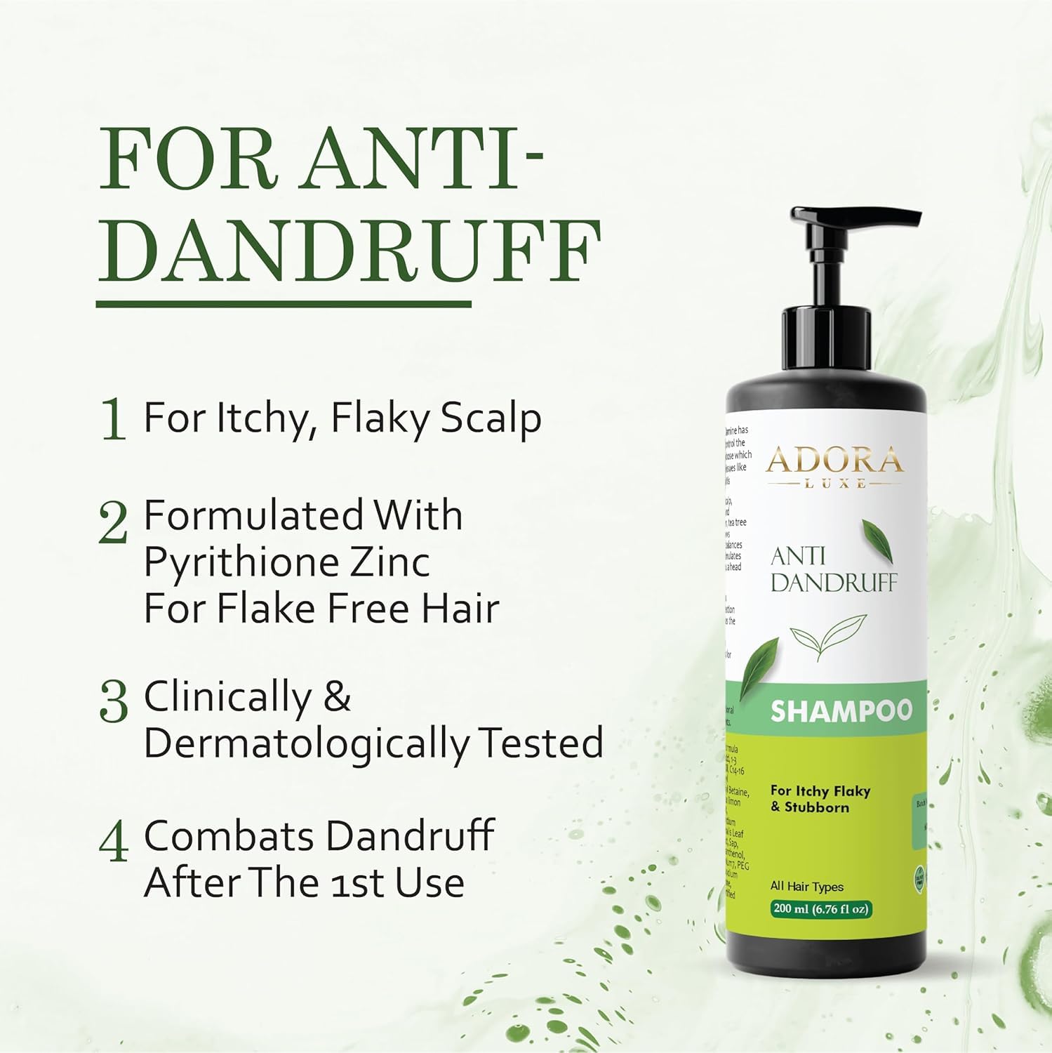 Anoups Herbal Anti Dandruff Shampoo for Itchy & Flaky Scalp | Controls Dandruff, Soothes Irritation, Reduces Hair Fall, Deep Cleansing, Smooth & Healthy Hair 200ml