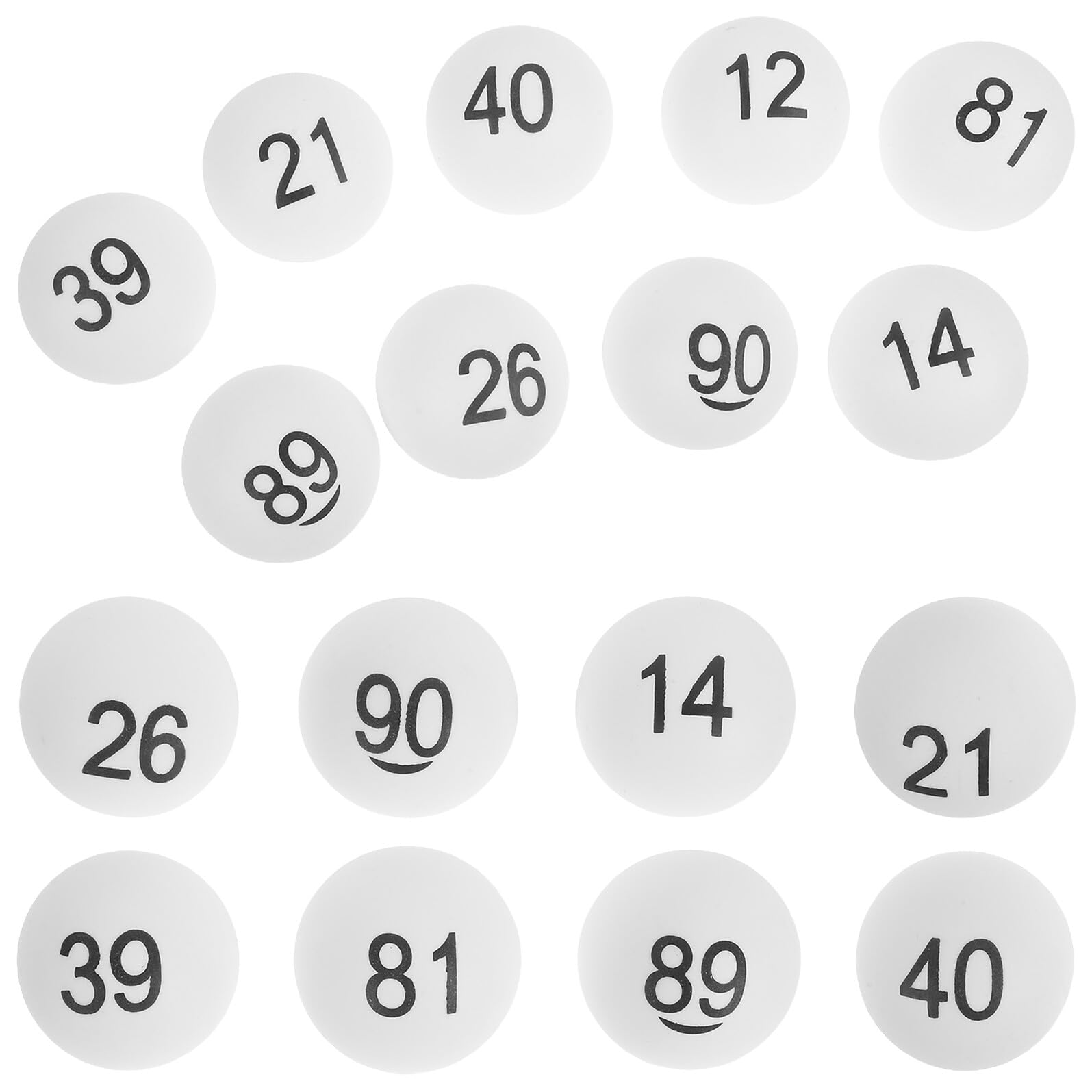 Balles de Ping-Pong Numérotées 1 à 100, Lot de 100 Balles Blanches en PP 4 Cm, Légères avec Léger Rebond, pour Tirage Sort, Jeux et Décoration Sportive