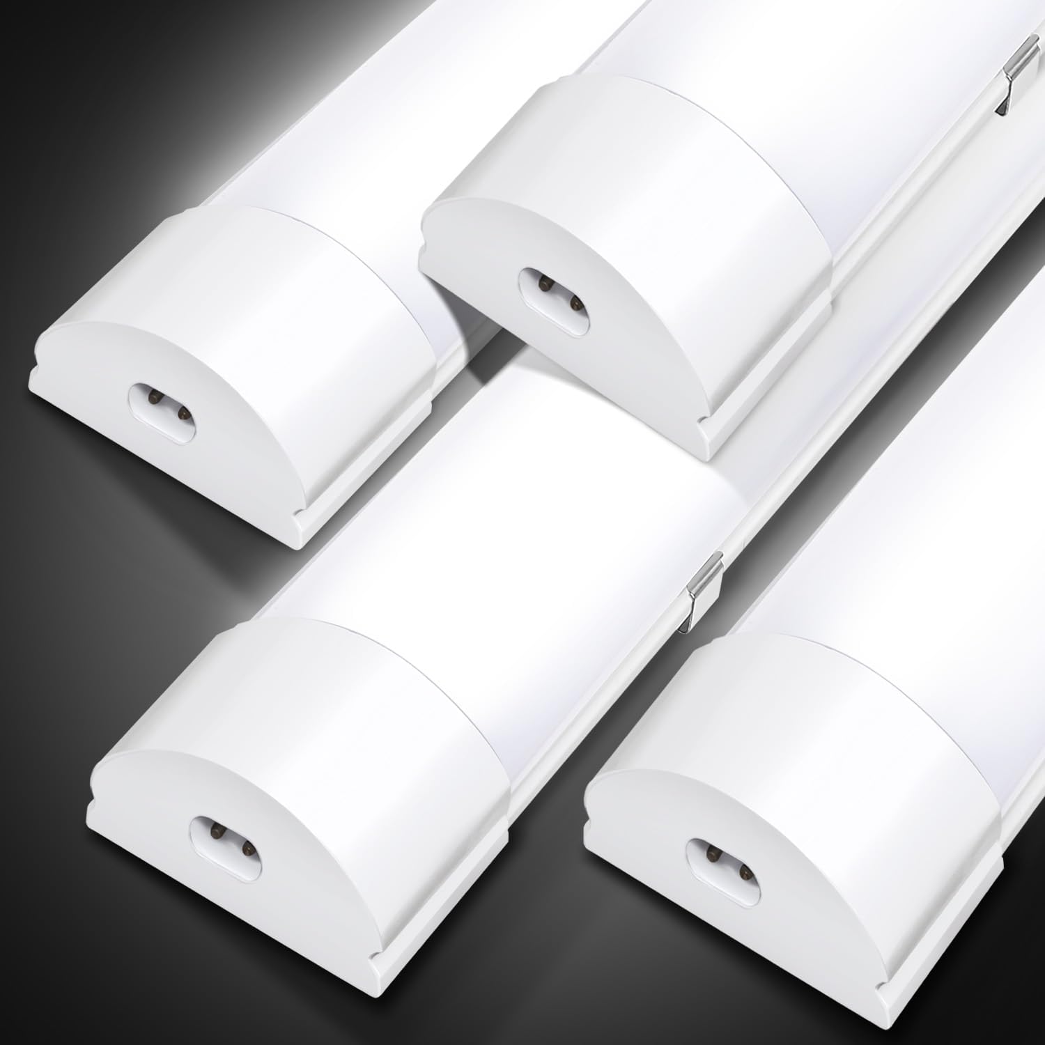 LED Wet Room Light Neutral White 4000 K LED Tube IP65 Waterproof Wet Room Lamp Bath Light Ceiling Light Workshop Lamp for Garage Basement Warehouse Bathroom Office [Energy Class F]