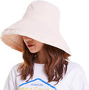 YEKEYI Sun Hat for Women Sun Protecetion Wide-Brimmed Sun Hats Adjustable Beach Hat Large Wide Brim Visors