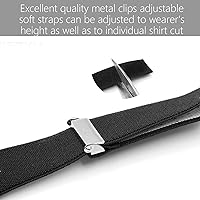 Vista 6 de BenRan 24 Pack Shirt Stays for Men Y-Style Adjustable Elastic Shirt Garters Holders Non-Slip Locking Clamps Shirt Tucker