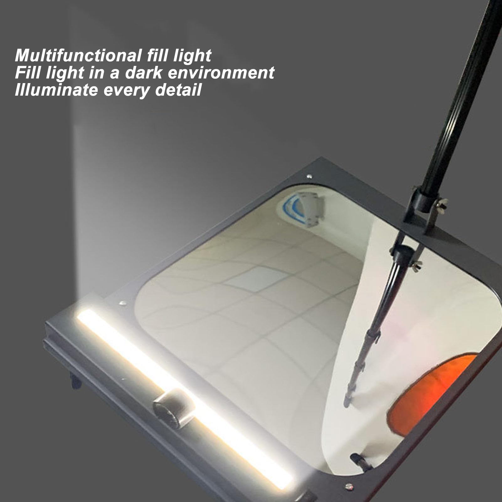 Lybunair Telescopic Inspection Mirror 360 Degree Rectangular Portable 1100mm Mirror for Vehicle Automotive Hotel, 11.in