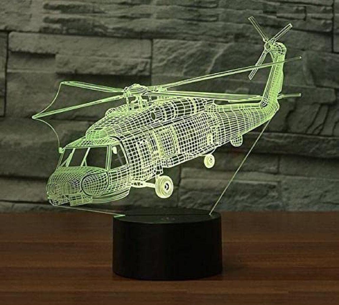 Amazon.co.jp: 3d平面ヘリコプター夜間ライトタッチテーブルデスク
