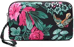 Bolsa clutch feminina, bolsa de mão feminina de nylon de grande capacidade, carteiras de pulso para mulheres, nylon impermeável