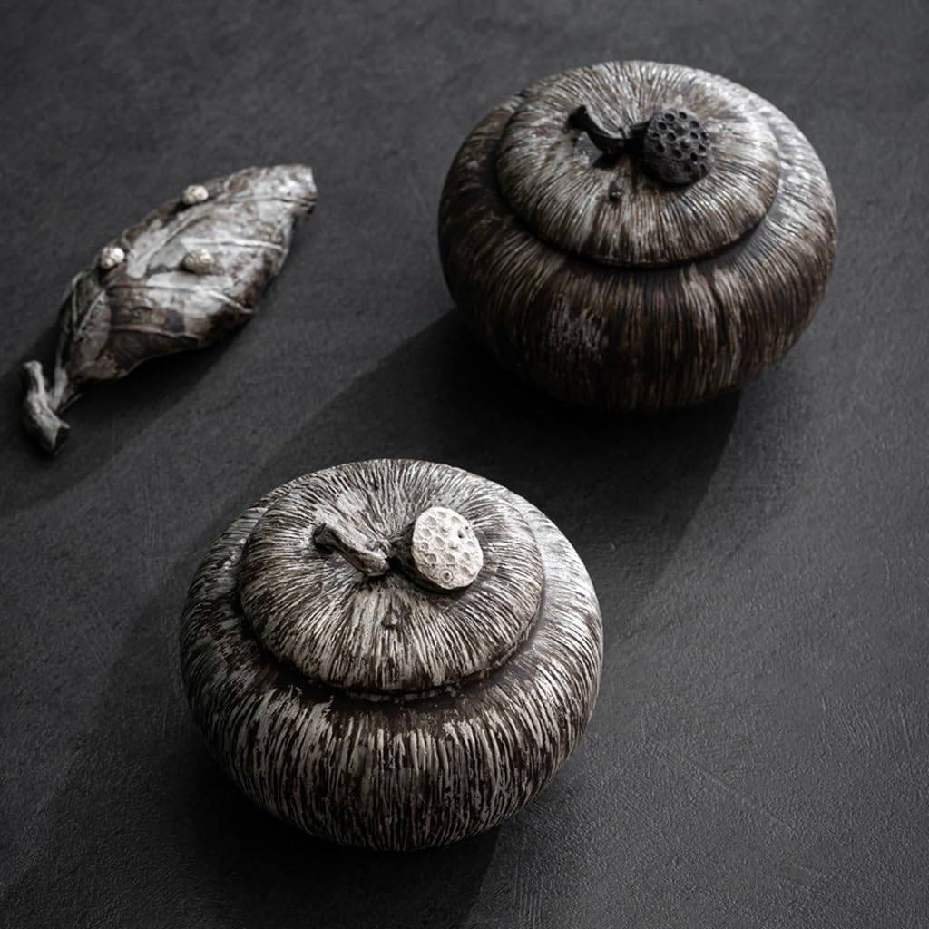 HLTYGWX Puszki na herbatę Ręcznie zamykane puszki na herbatę, kamionkowe puszki do przechowywania herbaty, ceramiczne zestawy do herbaty, zamykane puszki do przechowywania herbaty Puszka na herbatę