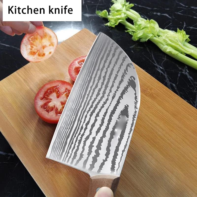 Meat Cleaver, Stainless Steel Chinese Style Kitchen Knife Sharp Kitchen Knife Meat Cleaver Chef's Knife Round Head Kitchen Knives (Color : Kitchen knife)