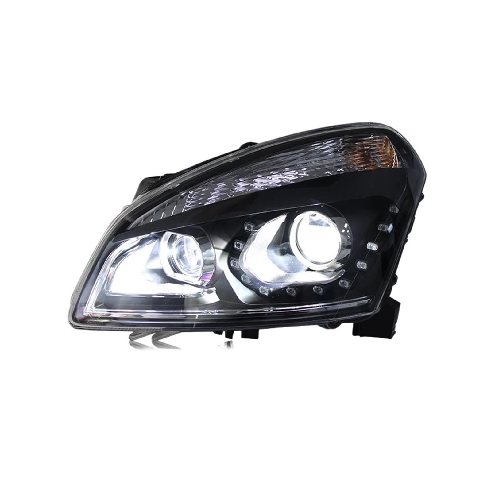 Faro Anteriore per Nissan Qashqai 2008-2015, fari modificati con Doppia Lente DRL, luci diurne ad Angolo, fari Anteriori, assemblaggio Auto.