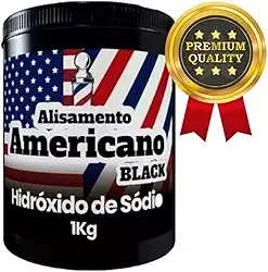 Alisamento Americano Masculino Black Hidróxido De Sódio 1kg