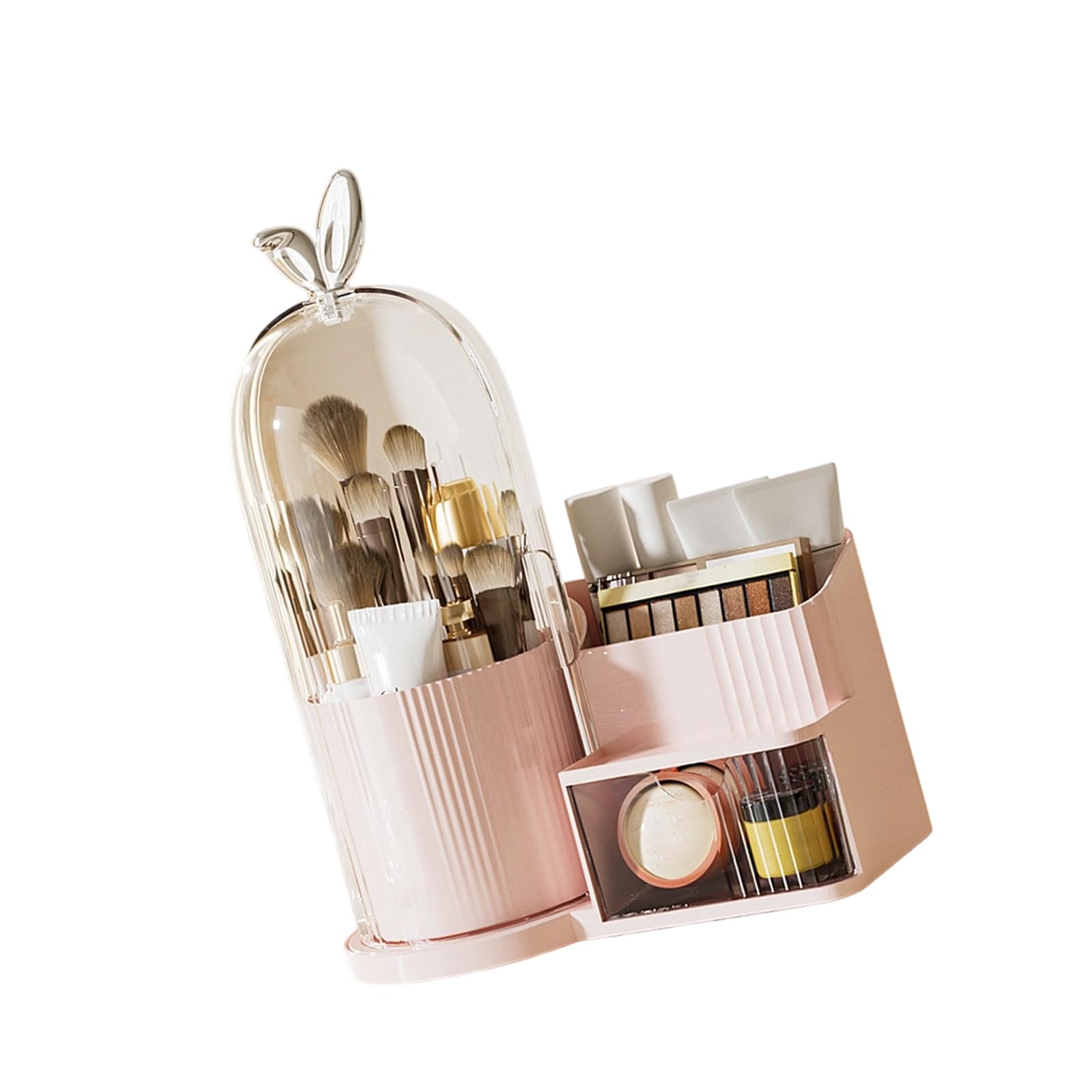 Piceioep Stylish Rotating Cosmetic Keeper with 360 Degree Turn Design Perfect for Vanity Desk and Bathroom Quick Access Makeup Planner