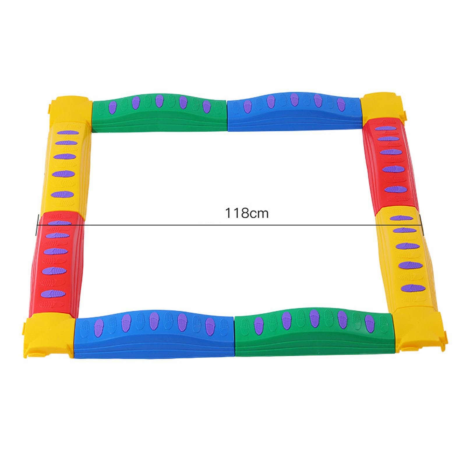 di Equilibrio per Bambini, Gioco Interattivo Antiscivolo con Pietre D'appoggio, Percorso a Ostacoli Multipli per L'allenamento, Giocatto, 8 Dritto 4 Molo