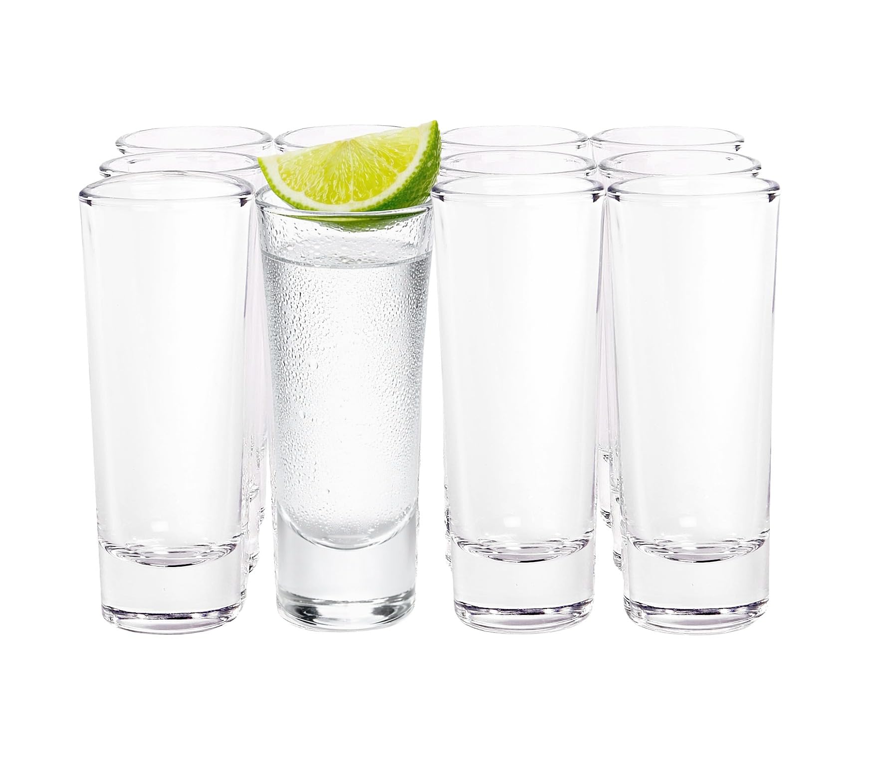 MAGNA RETAIL Large Shot Glasses | Set of 12 | 60ml Shooter Glasses for Vodka, Tequila, Ouzo, Cocktails & Espresso | Home Bar | Clear Glassware with Heavy Base | Alcohol Shots | Dishwasher Safe