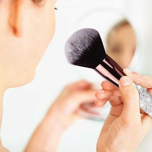 Miniatura 7 de KEYPOWER Bling Rhinestone Maquillaje Cosmético Joyería Organizadores Cajón & 12PCS Maquillaje Brocha con bolsa (blanco)