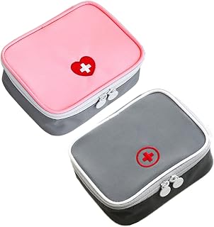 Bolsa de Primeros Auxilios Viaje Bolsa Médico de Emergencia Bolsa Primeros Auxilios Portátil,Medicina Vacío Bolsa de Viaje para Coche Camping Viajes,Multi-Bolsillo,Botiquín de Viaje Montaña Coche 2PCS
