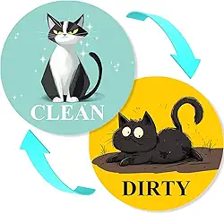 DIFIT Ímã de lava-louças, sinal limpo e sujo, ímã reversível para máquina de lavar louça, ímã de máquina de lavar louça, durável e resistente à água para cozinha, geladeira, lavanderia, máquina de