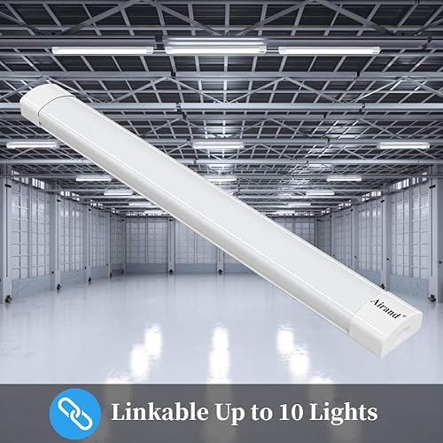 Miniatura 5 de Airand Lámpara LED de techo de 4 pies, lámpara LED de tienda de 5000 K, IP66 impermeable LED para garaje, luz de armario, luz debajo del gabinete,