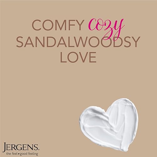 Miniatura 6 de Jergens Loción corporal reafirmante para piel seca a extra seca, crema para tensar la piel y loción de mantequilla corporal de sándalo, hidratante