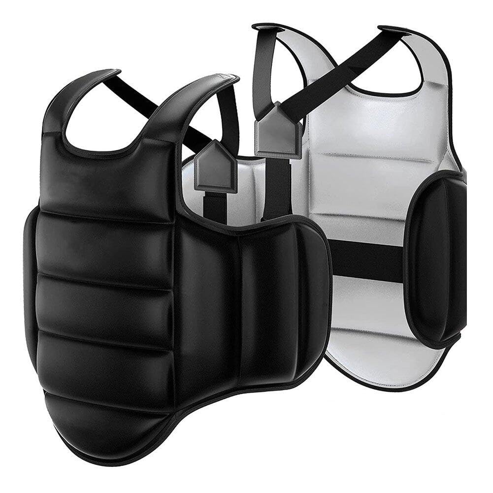Protector De Pecho De Boxeo Kickboxing Mma Muay Thai Protector Corporal Karate Chaleco Protector De Pecho Escudo De Ataque Ajustable Artes Marciales Almohadilla De Protección De Costillas Superiores