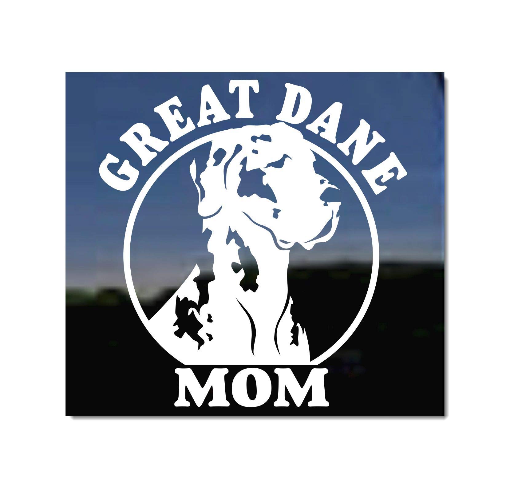 Great Dane Mom | NickerStickers® Harlequin Great Dane Vinyl Window Auto Decal Sticker