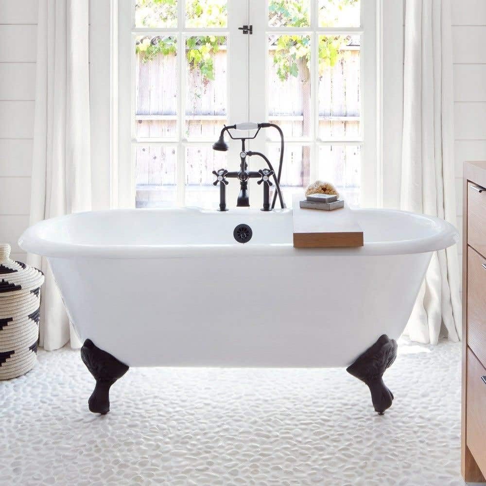 Vintage Tub and Bath Cambridge 72 Inch Cast Iron Double Ended Clawfoot Tub