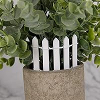 Vista 4 de Prsildan Valla de jardín de hadas en miniatura de 40 pulgadas, mini adorno de madera para casa de muñecas